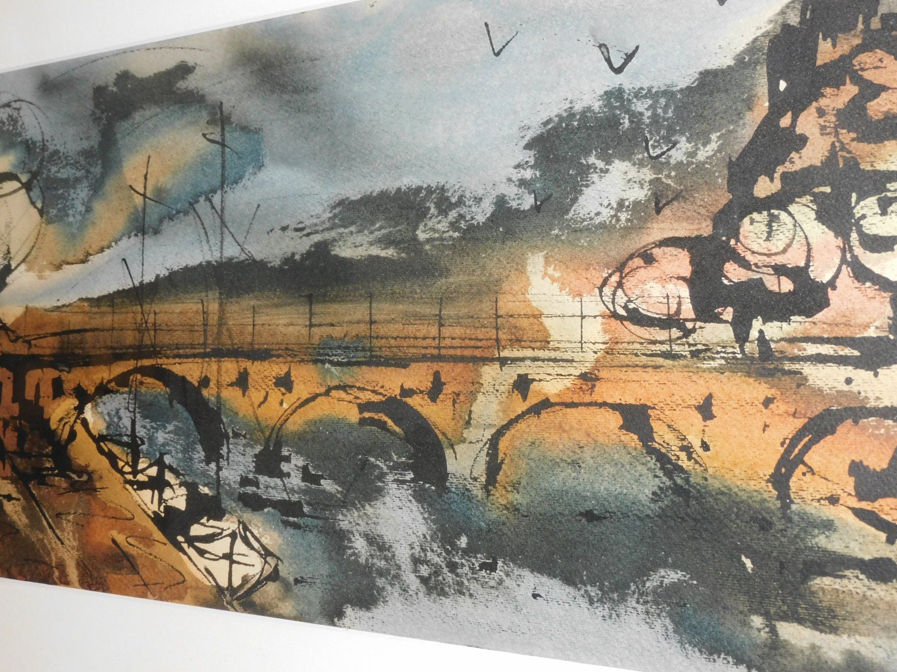 Dipinti: Kunst Gemälde abstraktes grosses Bild   80 x 51 cm – Usato da Sursee venduto da 76 1