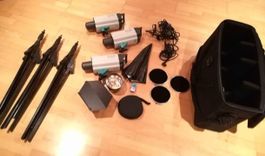 Studioblitz Set mit sehr viel Zubehör