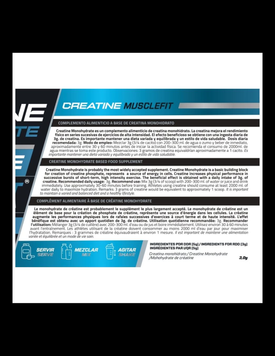 Cibi & Specialità: Creatine Monohydrate Musclefit, 3x 300g – Nuovo e nell'imballaggio originale da Zürich venduto da MUSCLECULT.FIT 1