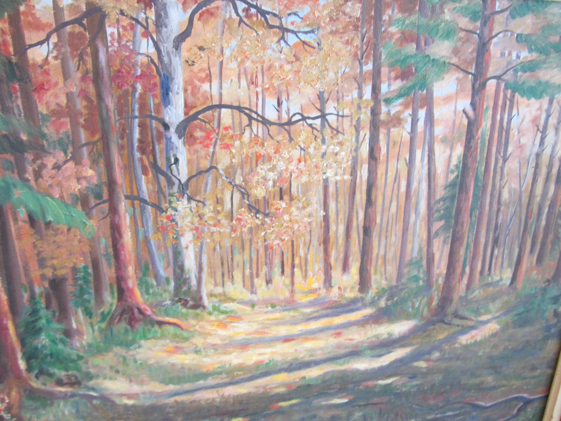 Tableaux: Gemälde ,,Mischwald mit Lichtung,, – D'occasion à Hölstein par niala06 2