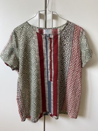 Vintage Ibiza Baumwoll-Bluse, Gr. M/L, Top Zustand!