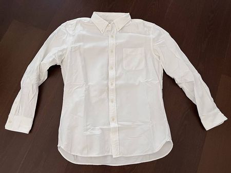 Flannelhemd von Muji Japan, Weiss, L