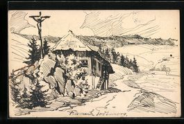 Künstler Handgemalt: Todtmoos, Haus mit