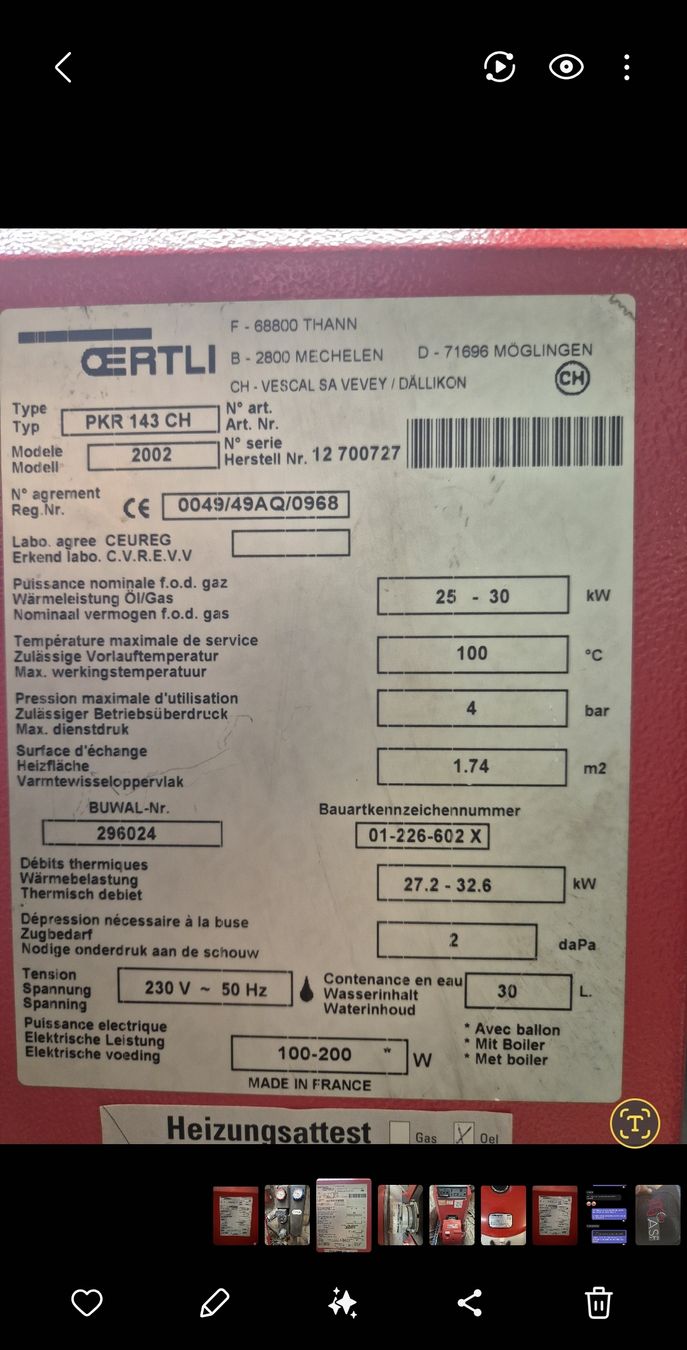 Radiatori: Oertli Ölheizung – Usato da Bichwil venduto da surfwind307 2