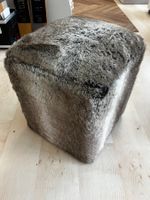 Hocker aus Kunstfell 45 x45 cm Sitzhöhe 52 cm