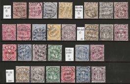 Lot Ziffermuster 1882 - 1906, meist Vollstempel, KP 1300.-