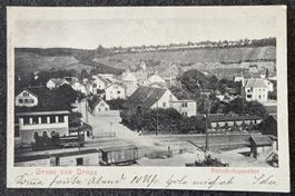Antike Ansichtskarte Brugg Aargau Bahnhofquartier, 1901