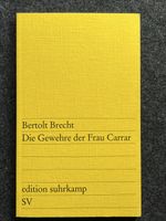 Bertolt Brecht ,Die Gewehre der Frau Carrar Suhrkamp
