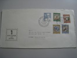 Briefumschlag Pro Patria 1967 Ersttag Basel gestempelt
