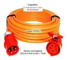 30m PUR Verlängerungskabel CEE16-5 IP44 400V 5x2,5mm2