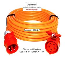 50m Qualtitäts PUR Verlängerungskabel CEE16-5 IP44 230-400V