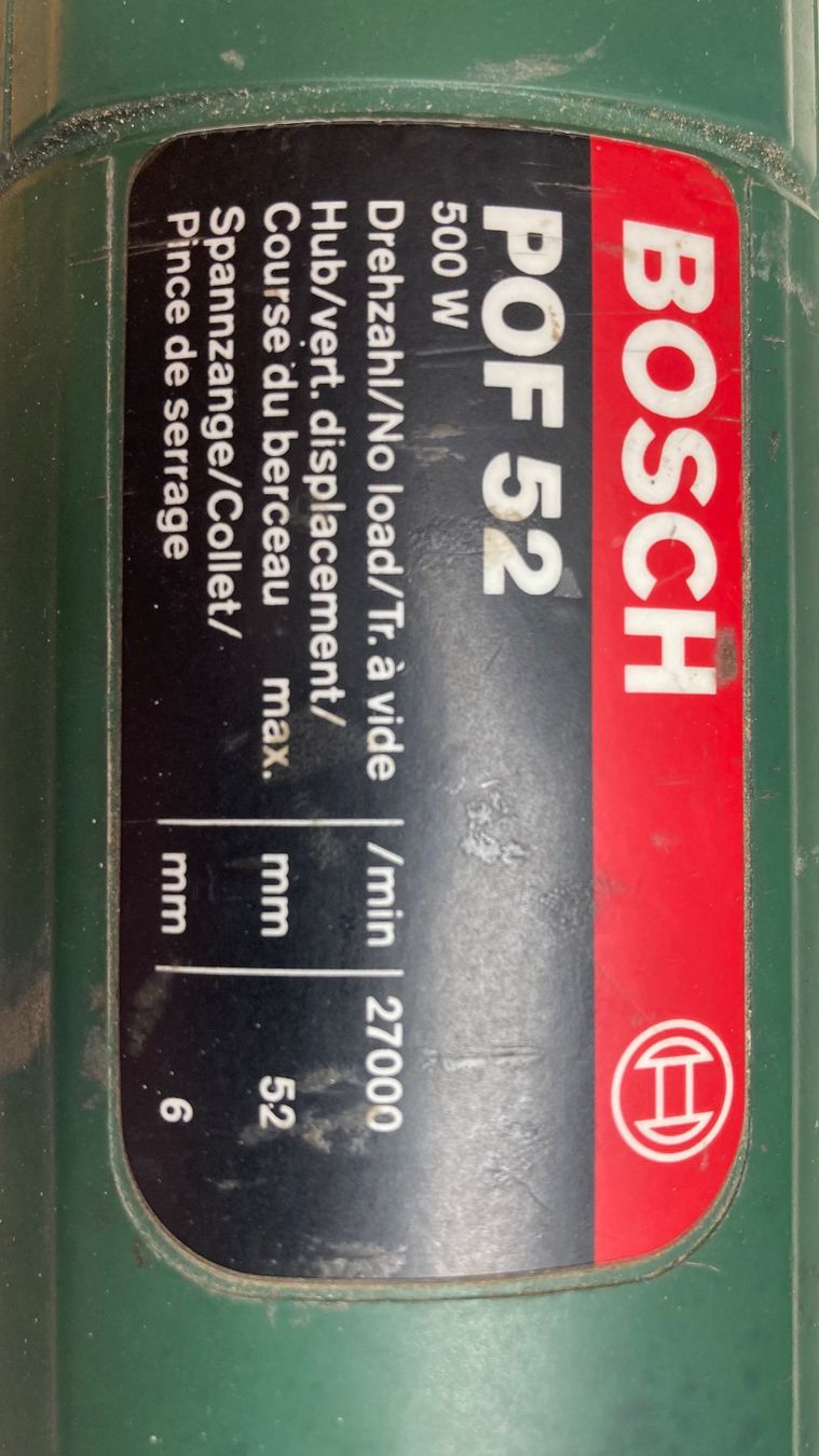 Alle Maschinen: Oberfräser Bosch – Gebraucht aus Giswil von Halterer 1