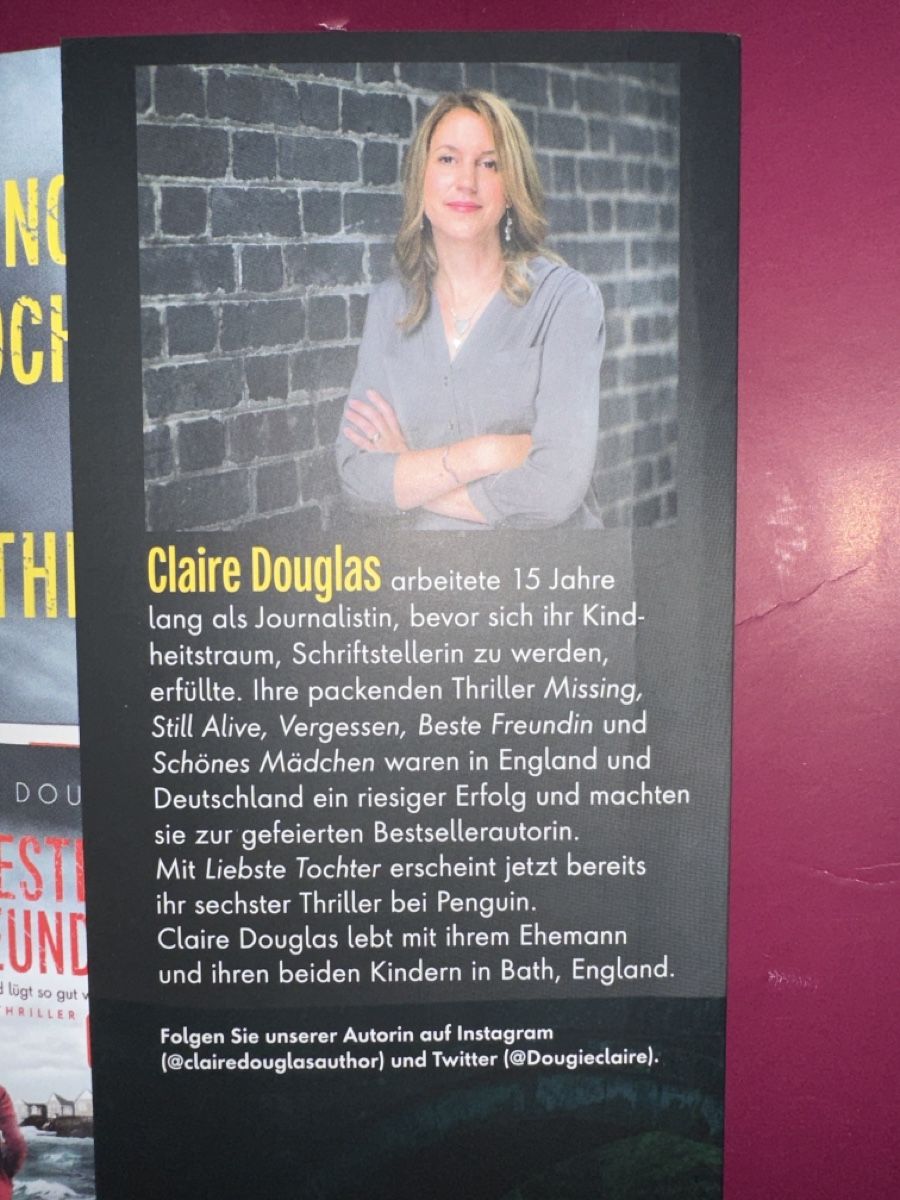 Libri: Claire Douglas "Liebste Tochter" Thriller – Usato da Bern venduto da schnupka 2