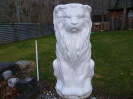 Lion vase en porcelaine haut de 50cm