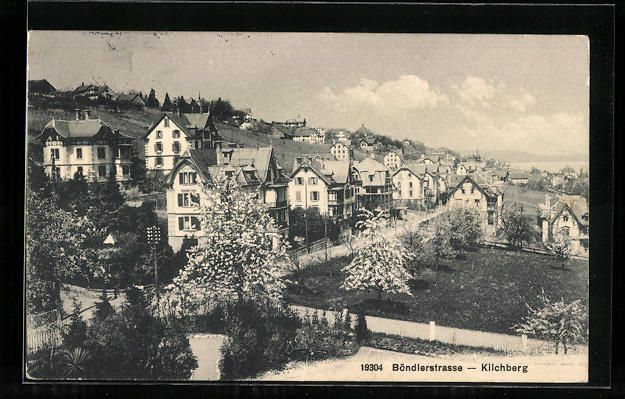 Ansichtskarten: Kilchberg, Böndlerstrasse bei Baumblüt – Gebraucht aus Berlin von bartko-reher