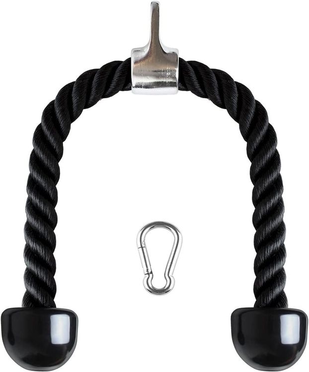FourRoar Trizeps Und Bizeps Seil - Ergonomisches Trainingsseil Mit Karabiner, Hält Bis 300kg