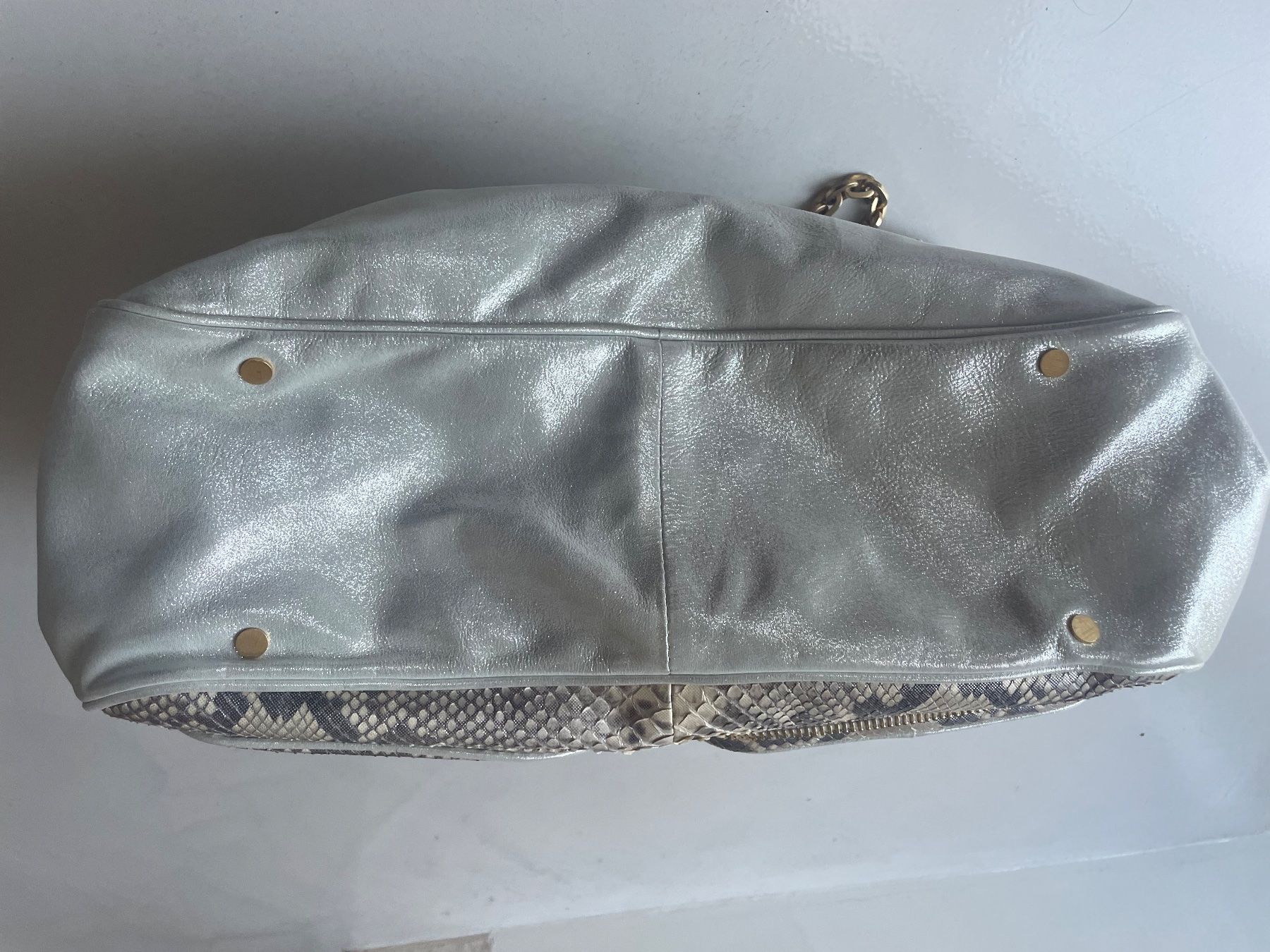 Jimmy Choo Borse da donna: VINTAGE JIMMY CHOO LARGE PYTHON & LEATHER BAG – Usato da Minusio venduto da Pink222 6