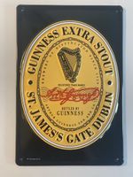 Guinness Blechschild Metall Extra Stout 20x30cm