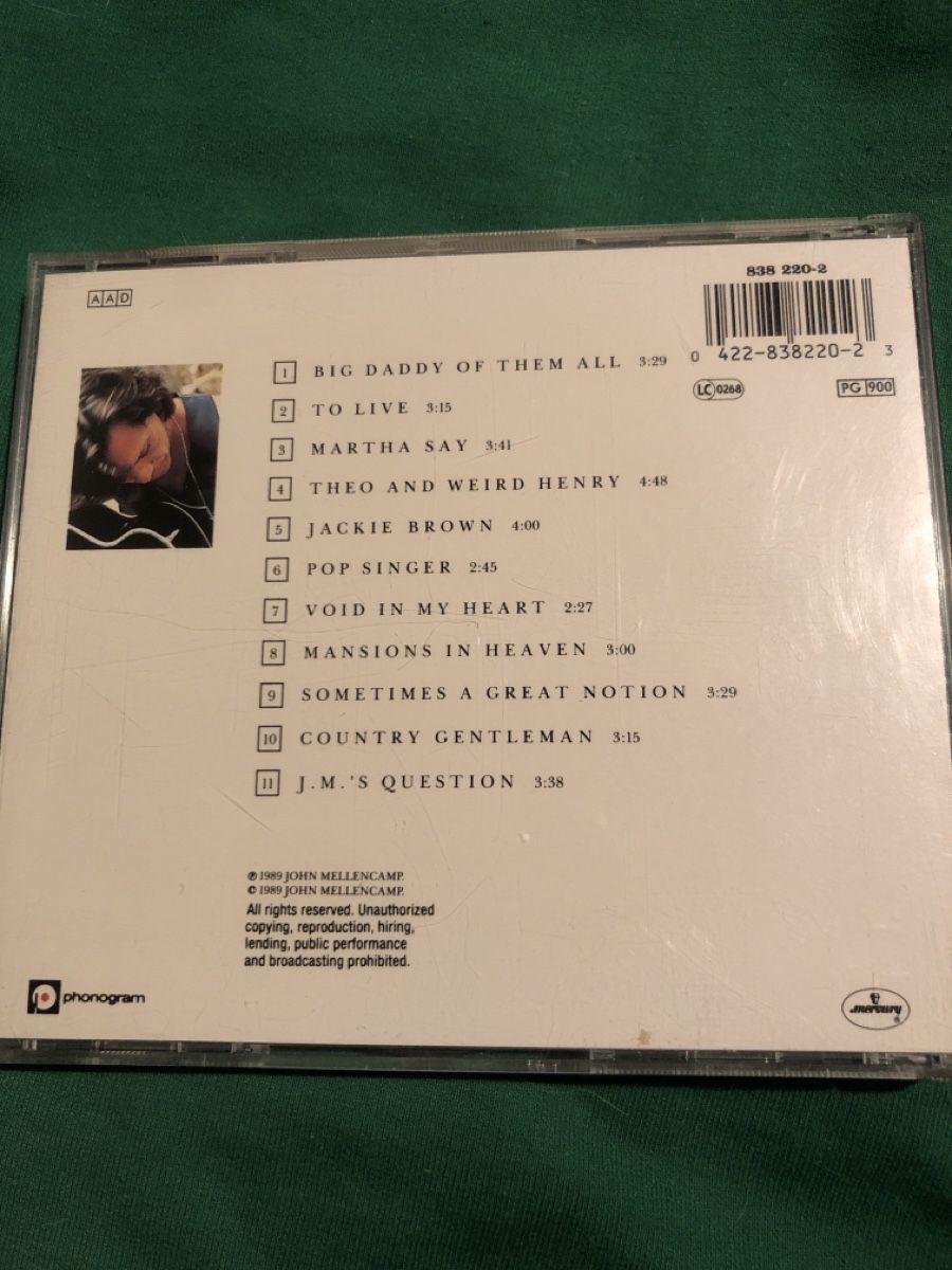 CDs: John Cougar Mellencamp - Big Daddy CD – D'occasion à Flaach par rubo7 1