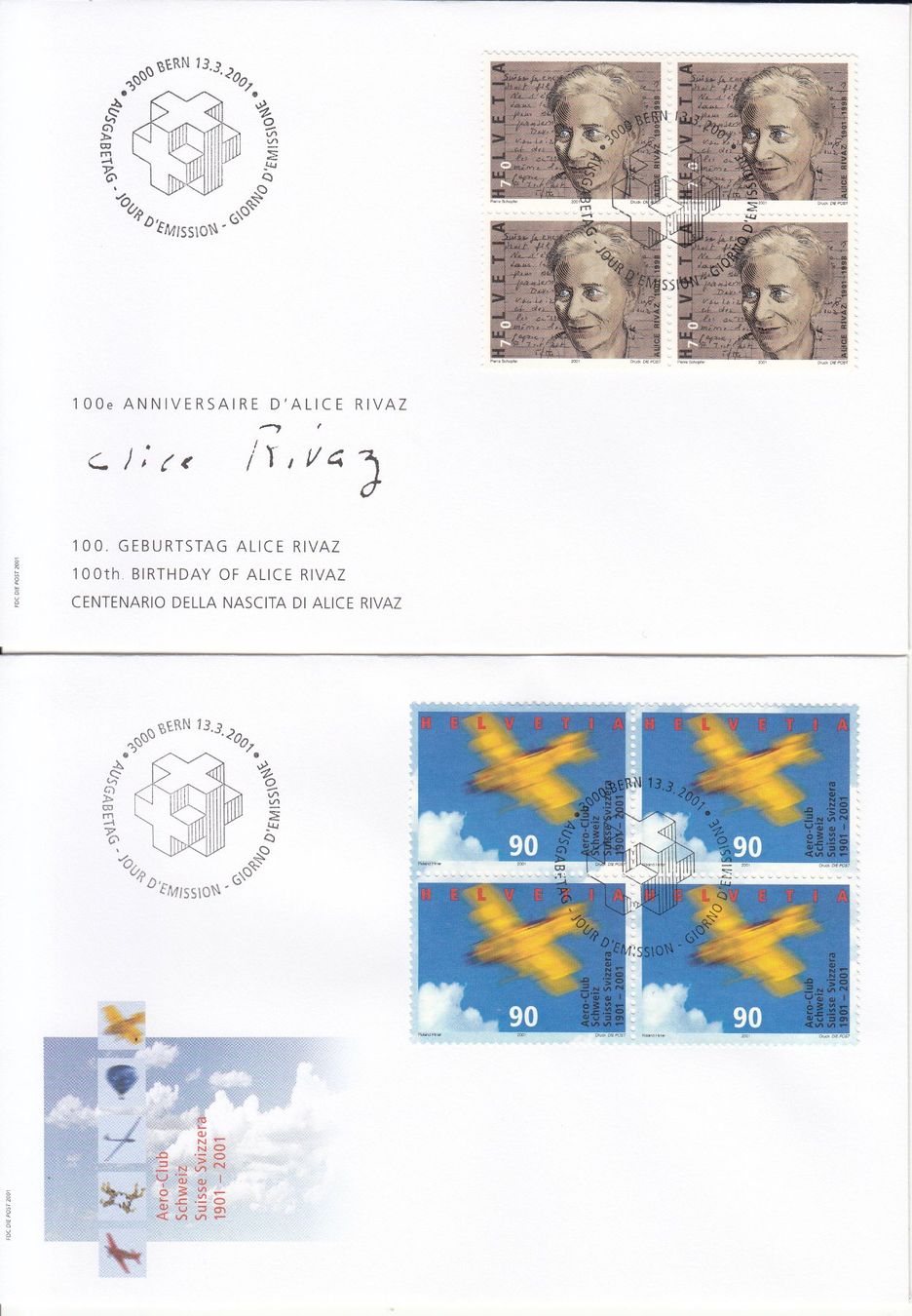 Tutti i francobolli: SBK 1015 - 1018 im 4er-Block FDC – Usato da Bürglen TG venduto da StampGraf 1