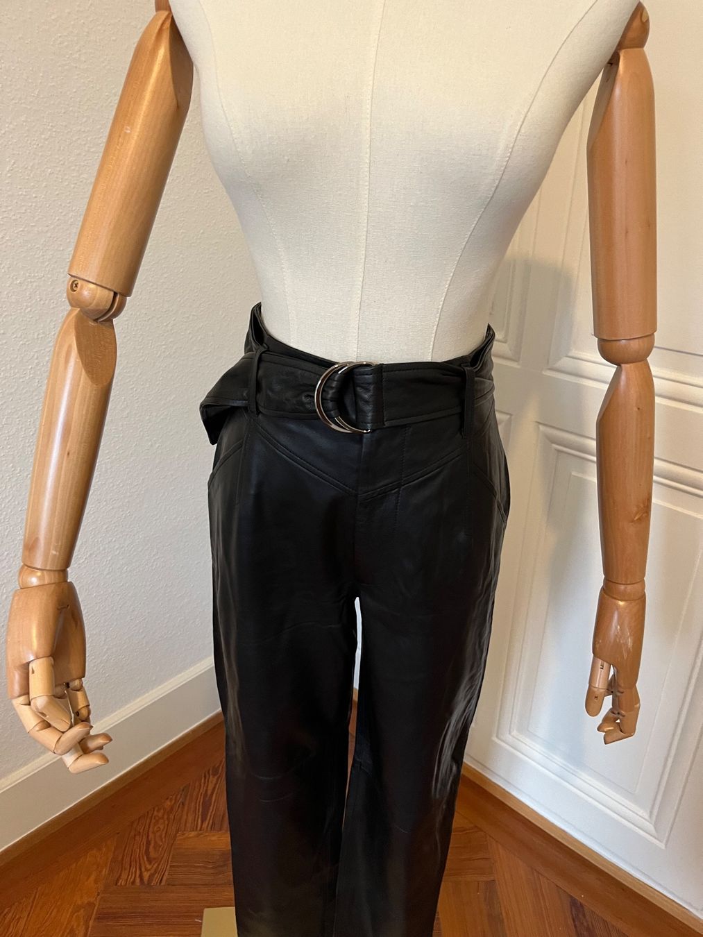 Pantaloni: Intermix Stylish Black Leather Trousers - Size XS – Usato da Mies venduto da Nib2011 3