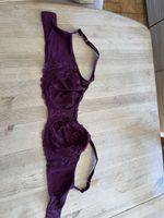 Soutien-gorge DIM dentelle violet taille 90D bon état