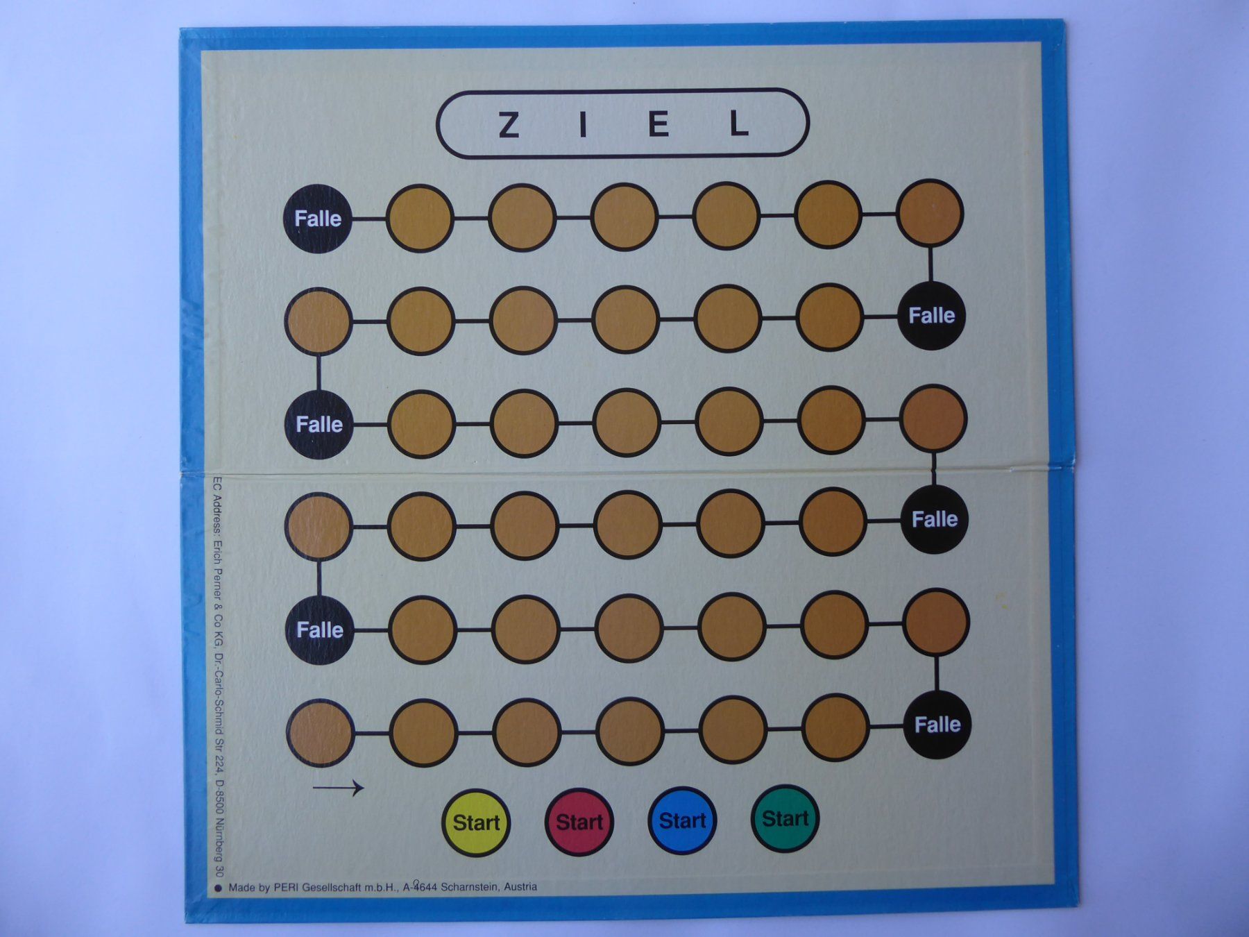 Giochi: Beidseitiger Spielplan Falle , PERI – Usato da Turbenthal venduto da Panau