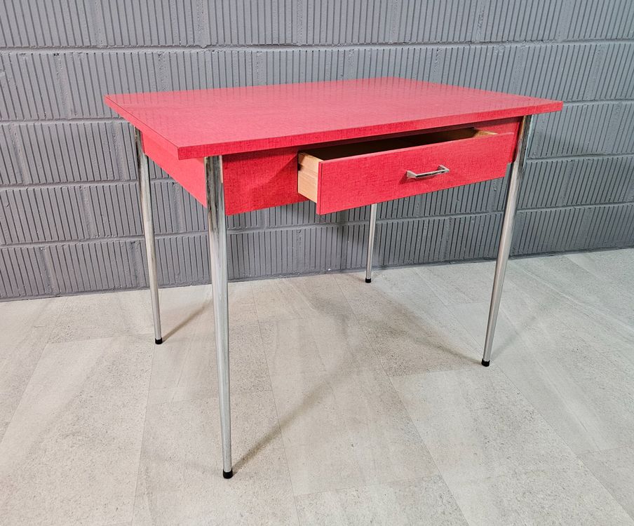 1970 Kelco rot Essstisch Schubladen-Küchentisch Dining Table | Kaufen ...