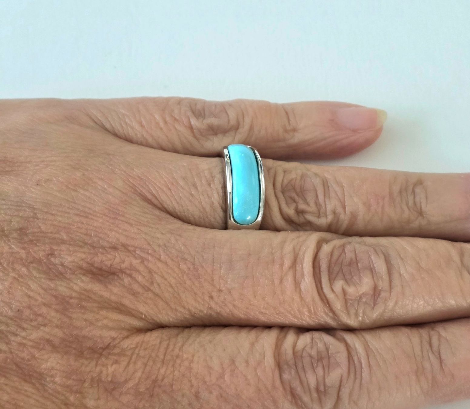 Bagues: Silber 925 Ring mit Türkis-Optik Inlay - Neu – Neuf avec emballage d'origine à Uetikon am See par Coralreef 7