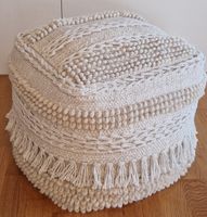 Micasa Pouf Hocker aus Wolle & Baumwolle, Boho