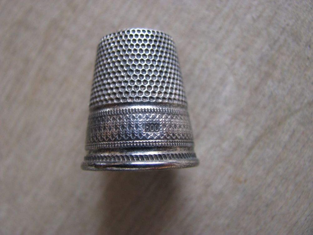 Dé à Coudre Antique En Argent Gravé - Silver Thimble - Occasion