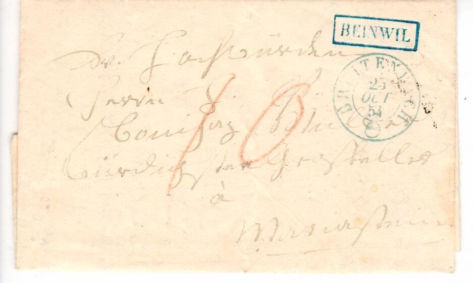 Tutti i francobolli: Kleinbrief - Vorphila - diverse Stempel 1854 – Usato da Wolhusen venduto da Curver9