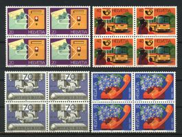 1980, Sonderpostmarken PTT-Serie, Viererblöcke **