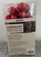 Weihnachtsdeko: Lichterkette mit Roten Kugeln