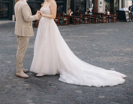 Secondhand Brautkleid von Essense of Australia, Grösse 42
