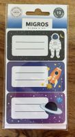 Sticker / Namensaufkleber Weltraum Motiv, 12 Stück