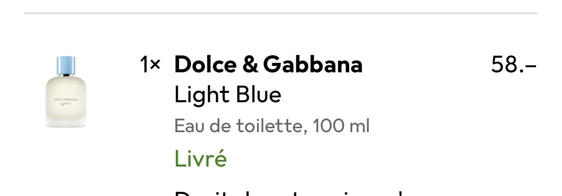 Dolce & Gabbana Profumi & Eau de Toilette: Dolce & Gabbana Light Blue Eau de toilette 100ml – Nuovo (secondo la descrizione) da Bellevue venduto da jul_m775