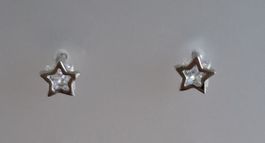 Ohrstecker Stern 925 Silber Zirkonia, neu