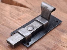 1 schöner antiker Stossriegel 7.9cm Schmiedeisen (3979#MBS3)