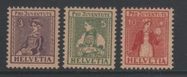 Schweiz Pro Juventute Satz 1917 Nr. J7/J9 ** Kat: 100.00 CHF