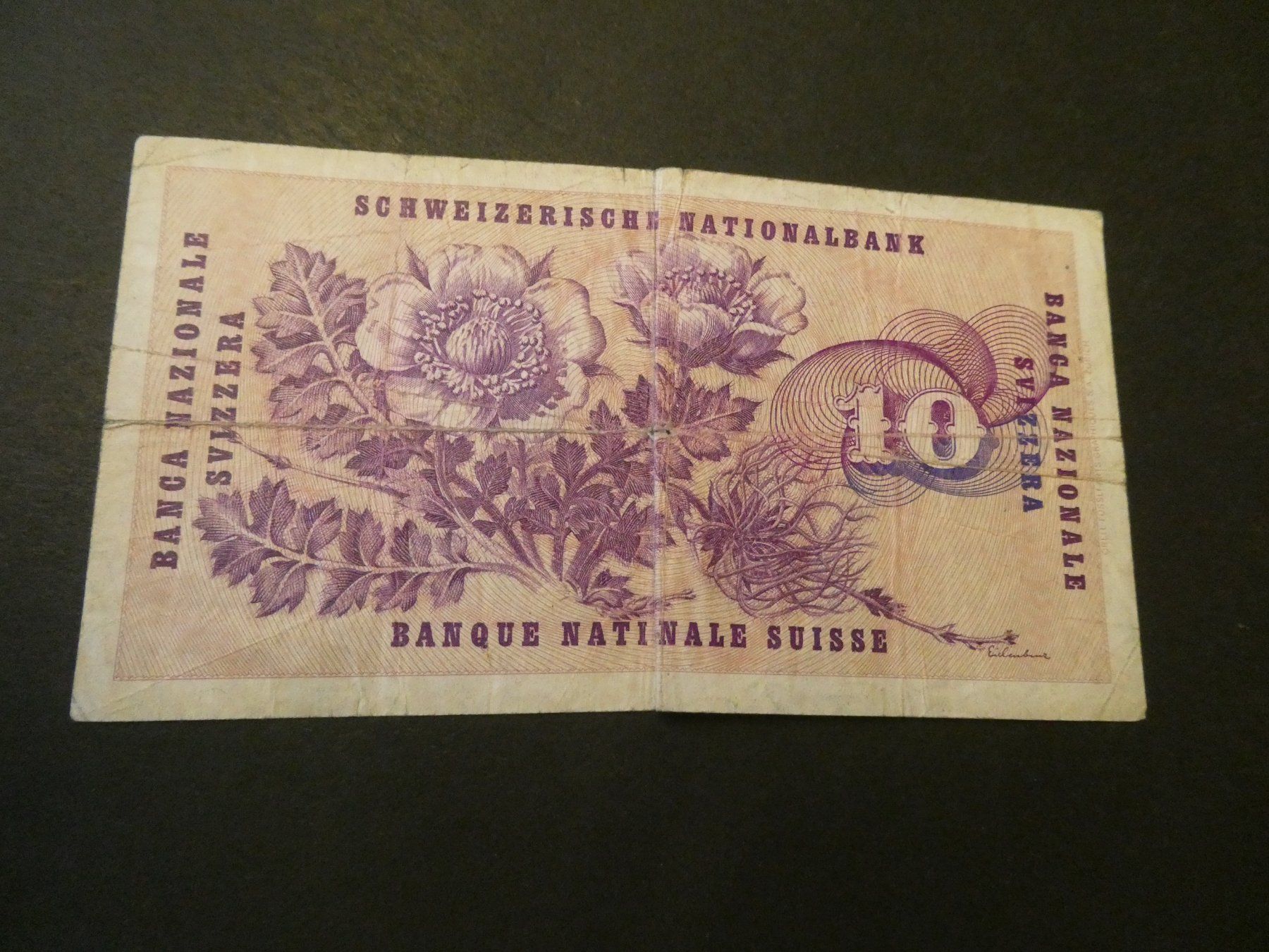 Banconote: Schweiz 1970, 10 Franken – Usato da Hinterforst venduto da rohusri 1