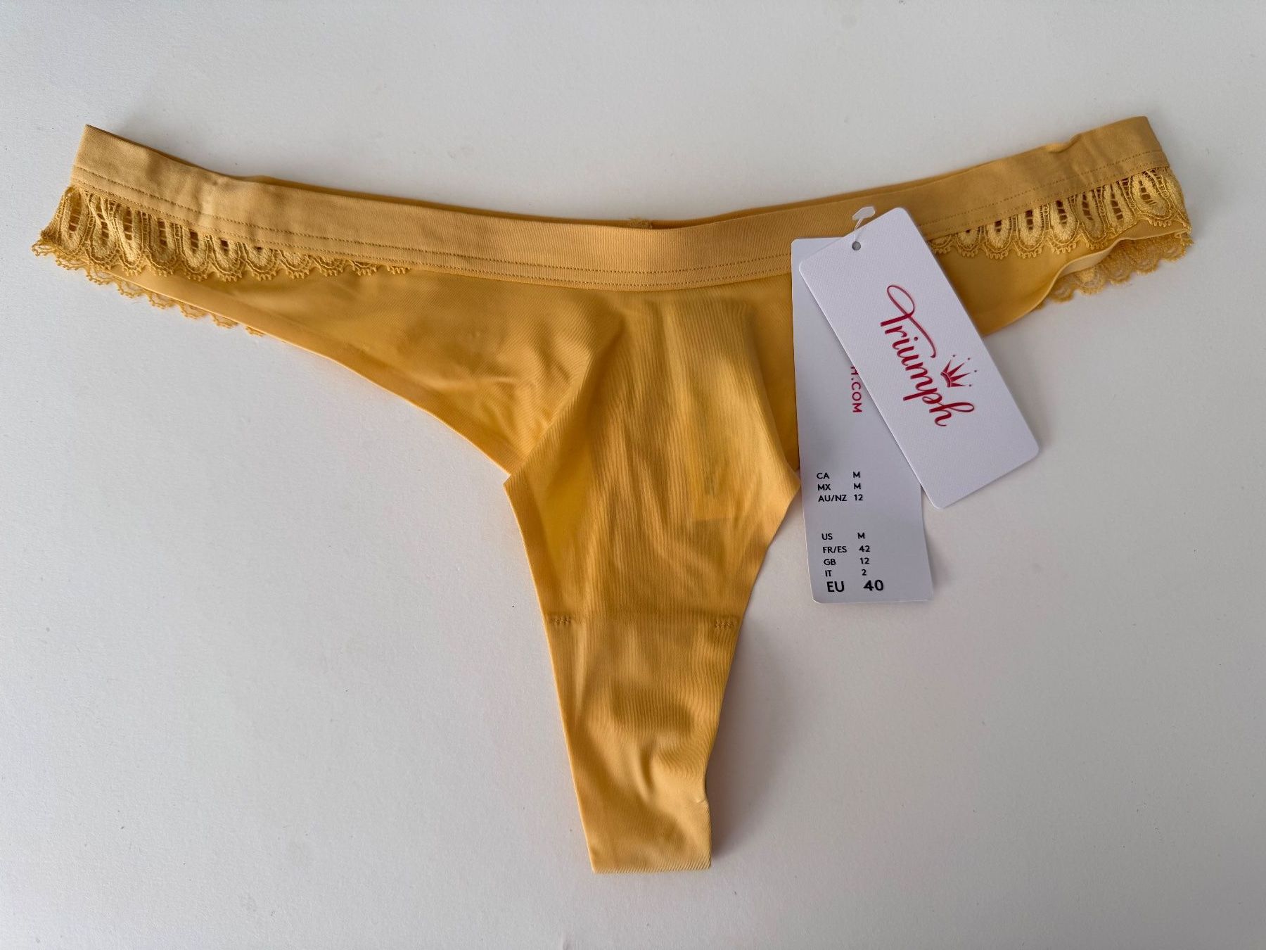 Triumph Altra biancheria intima: TRIUMPH, High Leg String AURA SPOTLIGHT, Grösse 40, Gelb – Nuovo e nell'imballaggio originale da Rudolfstetten venduto da gst_g7xl