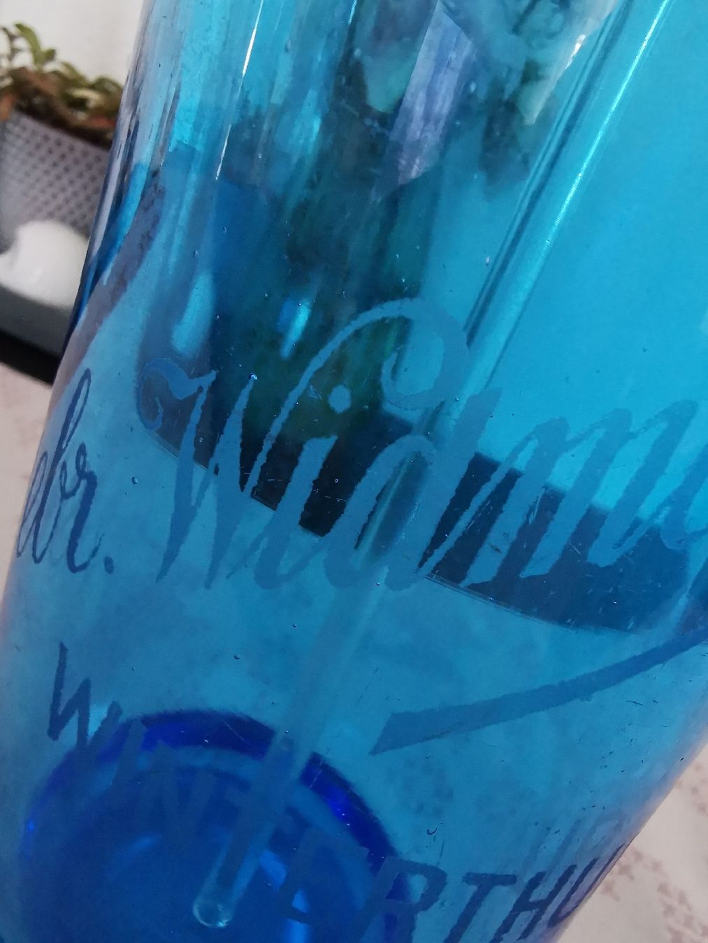 Flaschen: Vintage Siphonflasche Gebr. Widmann Winterthur, Blau – Gebraucht aus Wetzikon ZH von Tothart 8