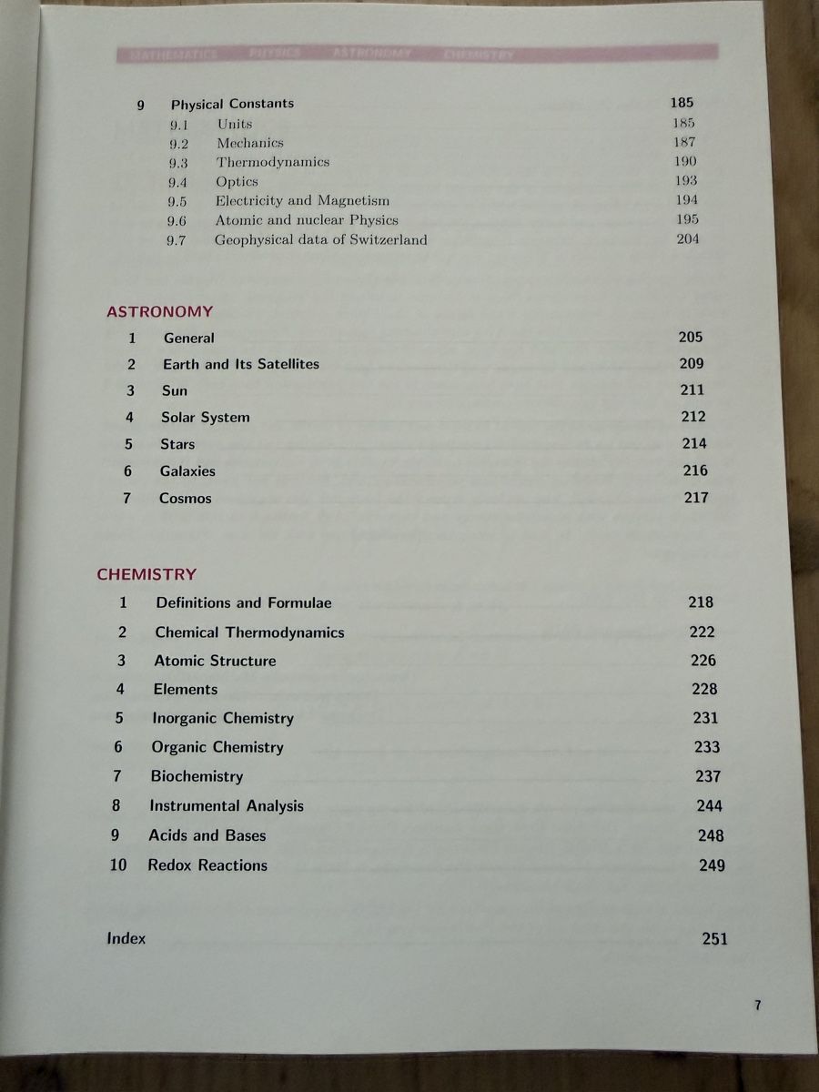 Libri: Formulae Tables and Concepts. A concise Handbook – Usato da Bern venduto da Franz8044 4