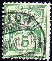 ZÜRICH 6 1907 ZIFFERMUSTER 5 RP SBK 82 - N217