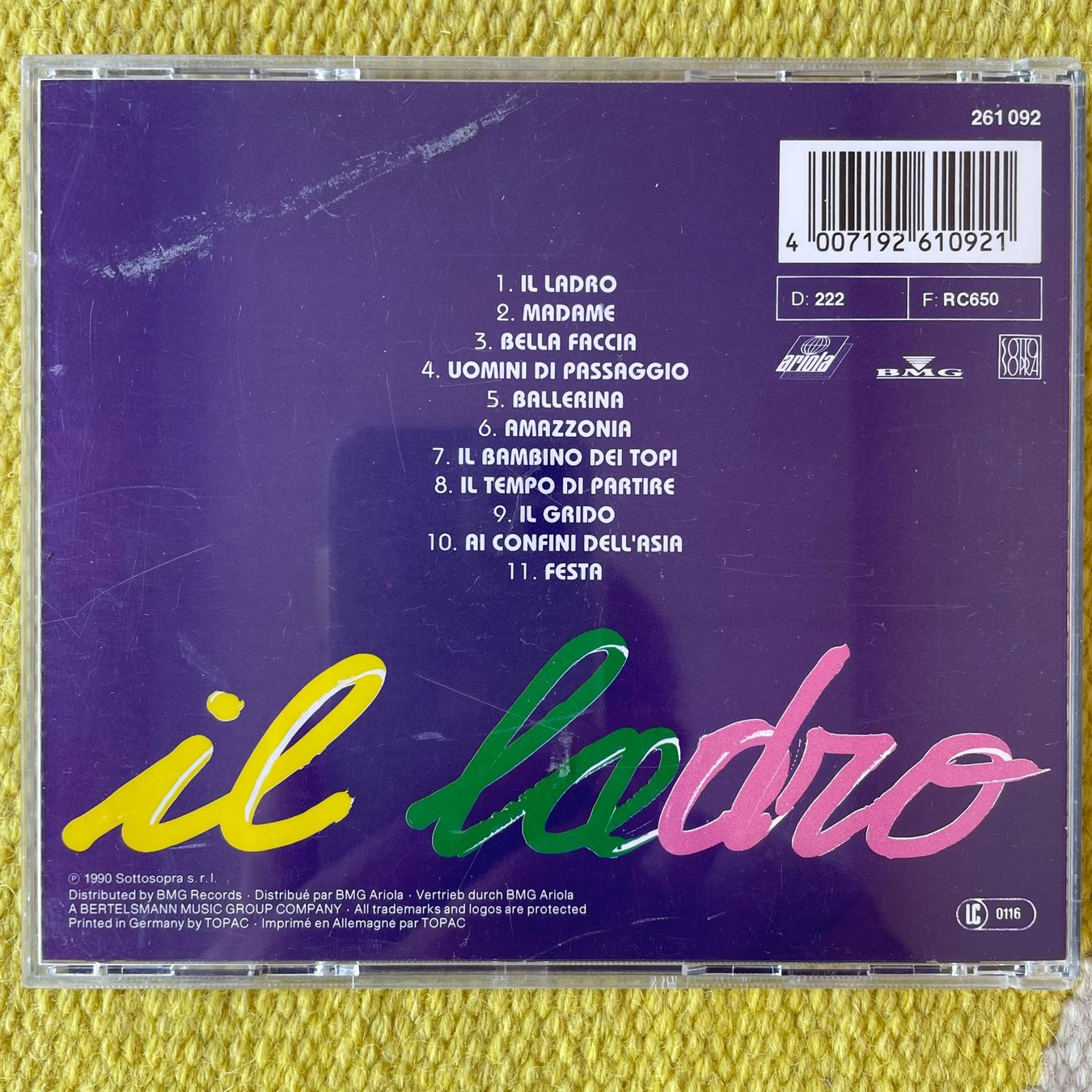 CDs: ANGELO BRANDUARDI-IL LADRO – Gebraucht aus Rorschacherberg von CD-Roli 1