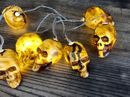 LED Lichterkette Totenkopf Schädel Grusel Horror Halloween