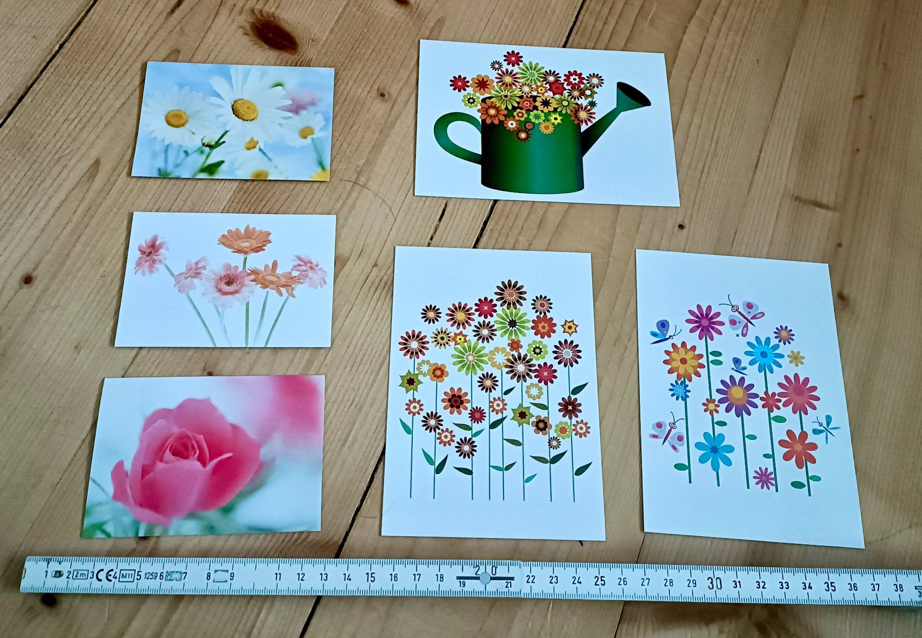 Cartoline postali: 6 Blumen Grusskarten - NEU & unbenutzt – Nuovo e nell'imballaggio originale da Sitterdorf venduto da imsis