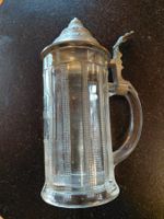 Antiker Bierkrug mit Zinndeckel, Rarität für Sammler!