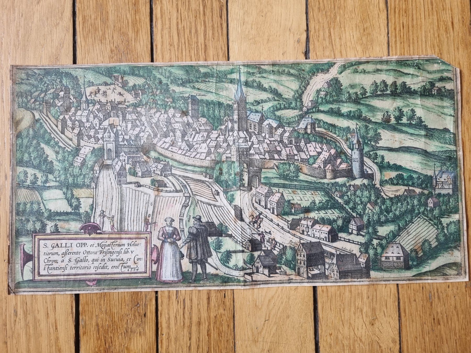 Incisioni: S GALLI  OPP et Monasterium   St. Gallen – Usato da Schaffhausen venduto da Leveron13